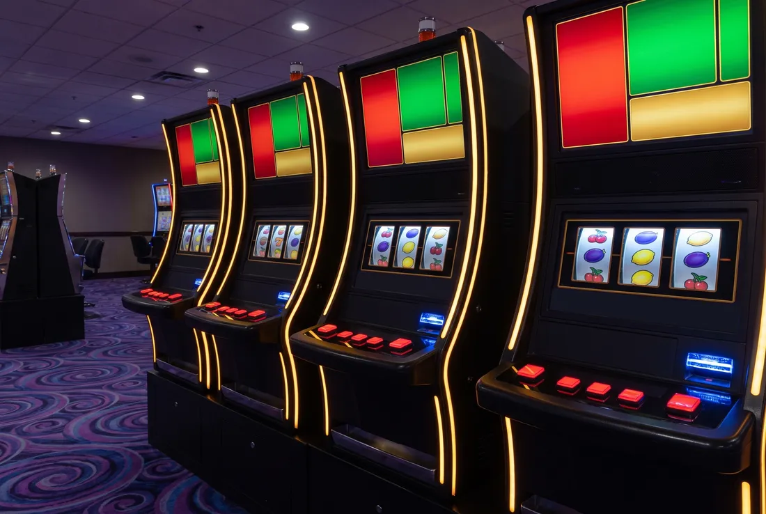 Reel slot machines on the Kawartha Downs floor